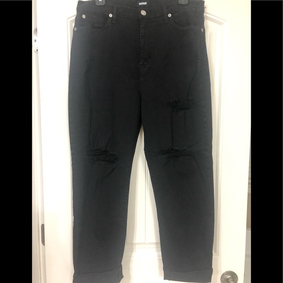 Hudson Black High Waste Zoeey Crop Jeans Size 32 - Picture 6 of 13